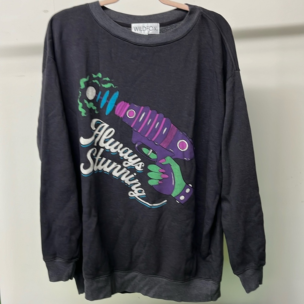 NWT Always Stunning Alien Wildfox Roadtrip OVERSIZED Sweatshirt Size Small